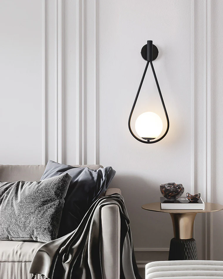 WOMO Glass Globe Tear Drop Wall Sconce-WM6022 - Image 18