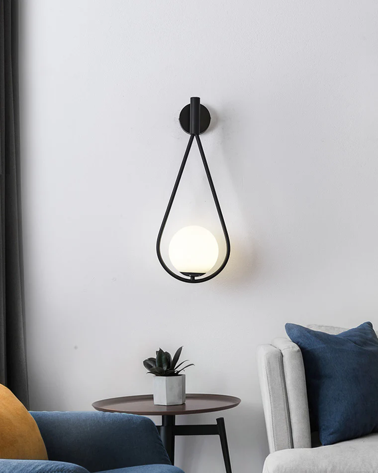 WOMO Glass Globe Tear Drop Wall Sconce-WM6022 - Image 19
