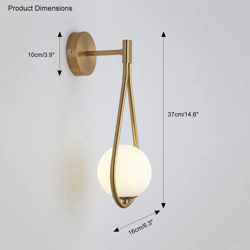 WOMO Glass Globe Tear Drop Wall Sconce-WM6022 - Image 23