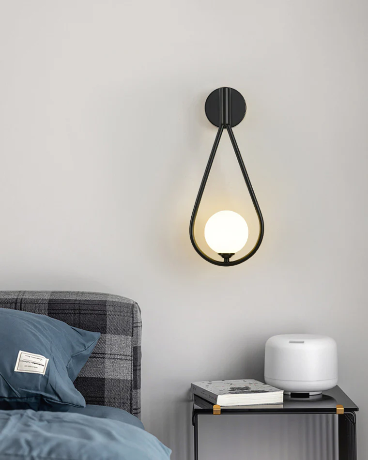 WOMO Glass Globe Tear Drop Wall Sconce-WM6022 - Image 3