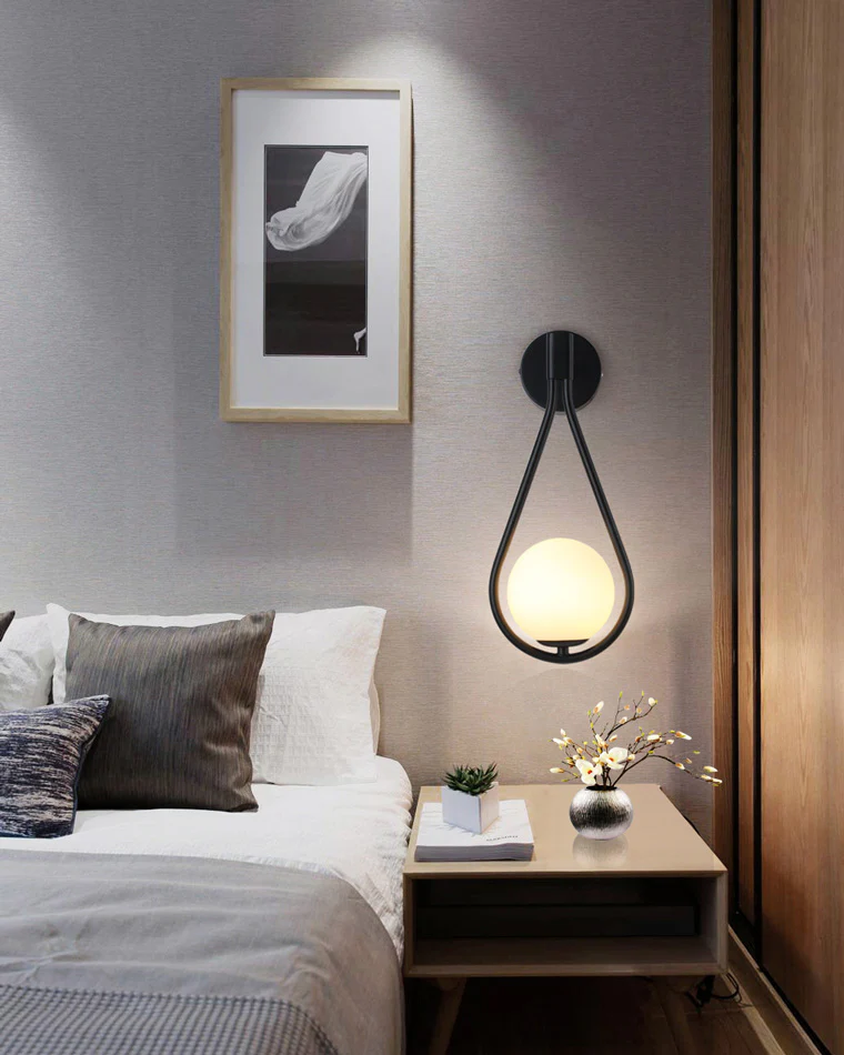 WOMO Glass Globe Tear Drop Wall Sconce-WM6022 - Image 4