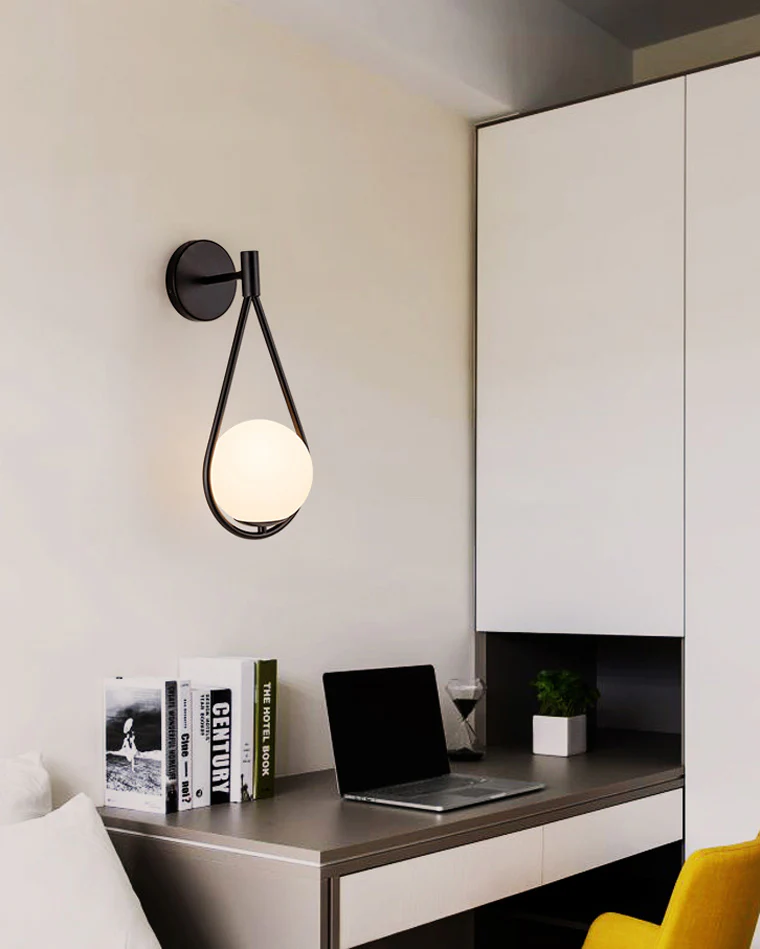 WOMO Glass Globe Tear Drop Wall Sconce-WM6022 - Image 5