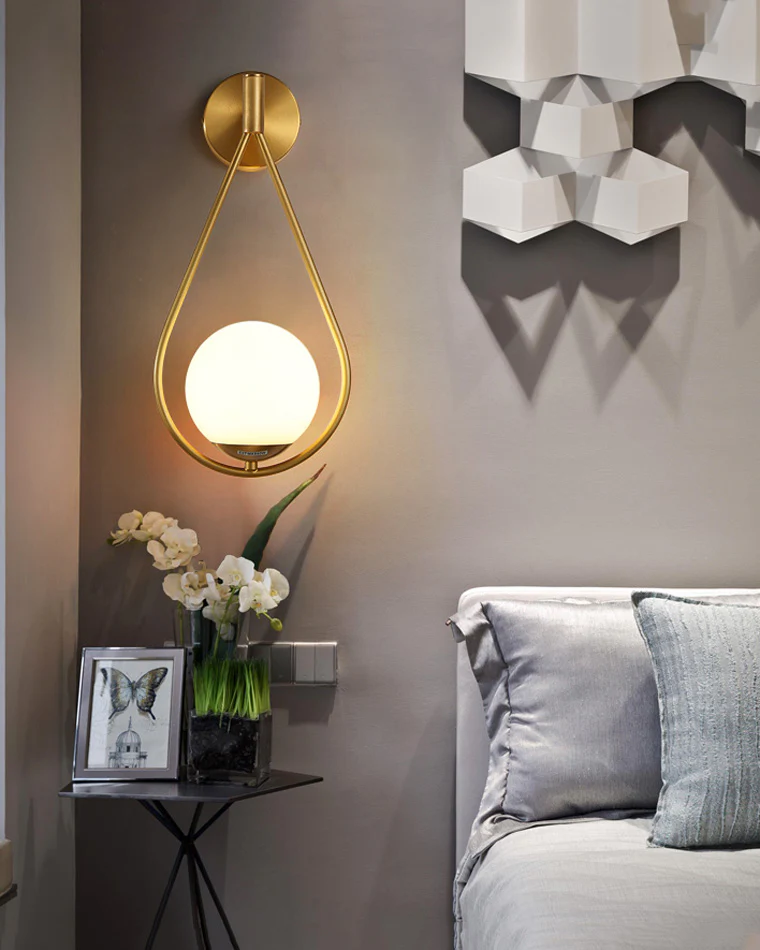 WOMO Glass Globe Tear Drop Wall Sconce-WM6022 - Image 6