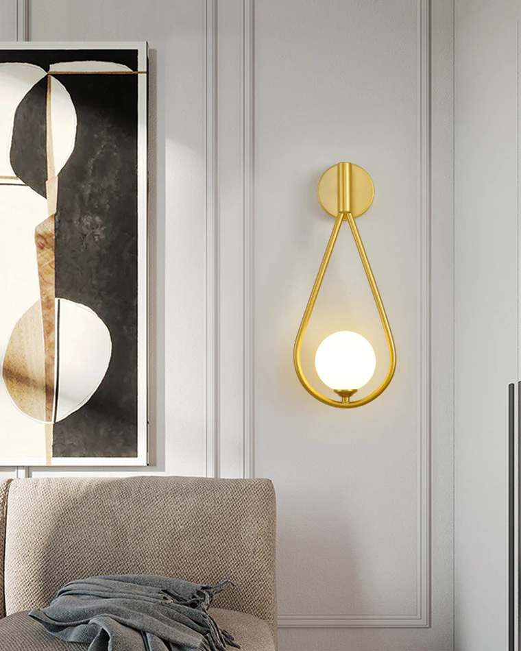 WOMO Glass Globe Tear Drop Wall Sconce-WM6022 - Image 7