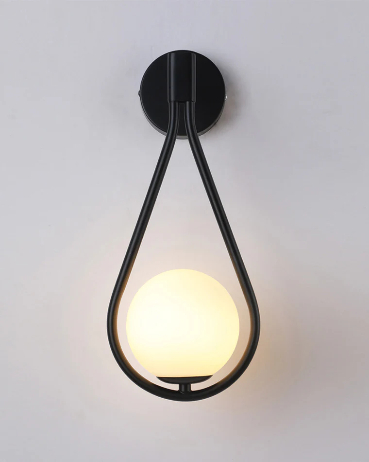 WOMO Glass Globe Tear Drop Wall Sconce-WM6022 - Image 8