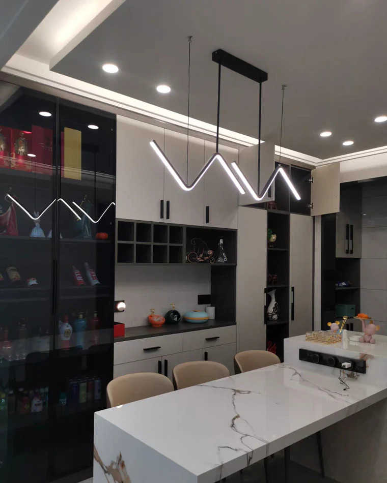 WOMO ZigZag LED Kitchen Pendant Light-WM2154 - Image 28
