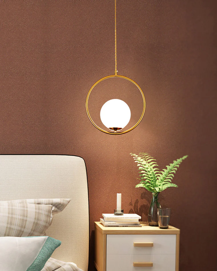 WOMO Glass Globe Pendant Light-WM2097 - Image 11