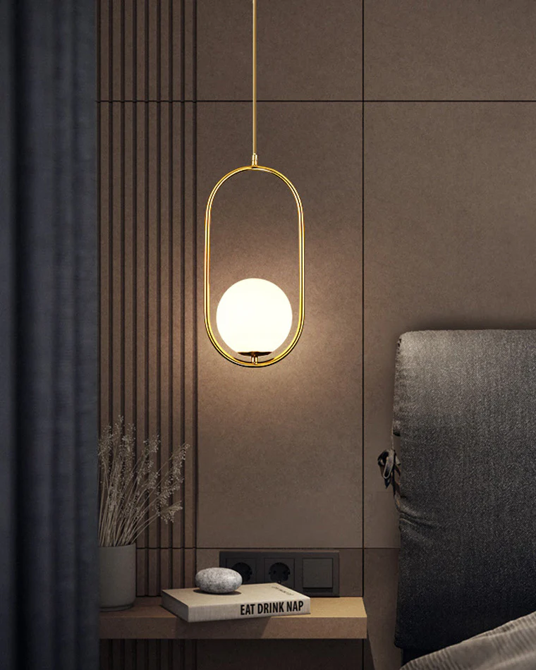 WOMO Glass Globe Pendant Light-WM2097 - Image 13