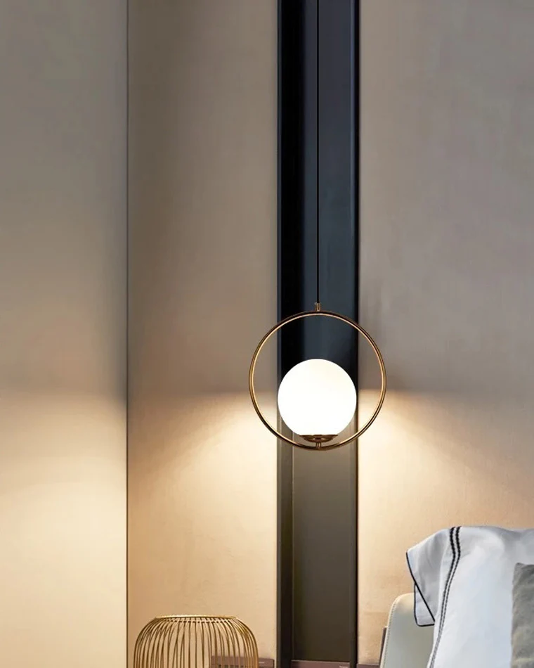 WOMO Glass Globe Pendant Light-WM2097 - Image 15