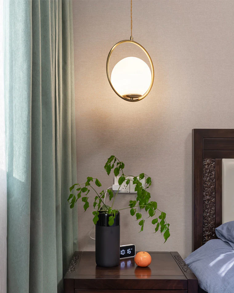 WOMO Glass Globe Pendant Light-WM2097 - Image 18