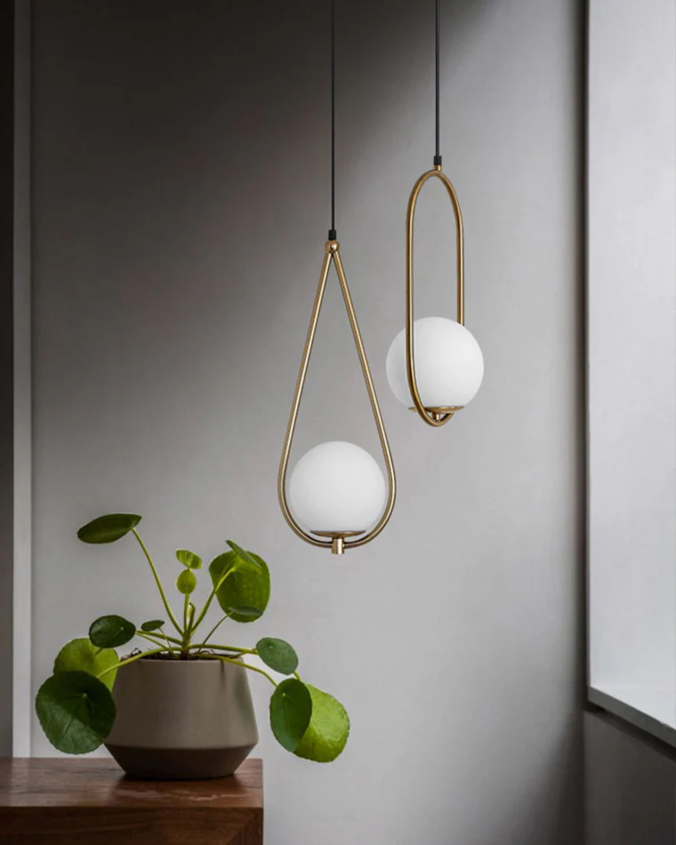 WOMO Glass Globe Pendant Light-WM2097 - Image 19