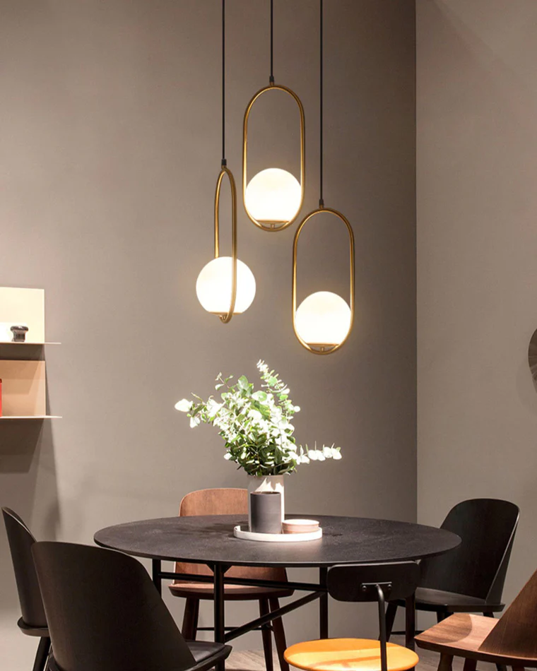 WOMO Glass Globe Pendant Light-WM2097 - Image 2