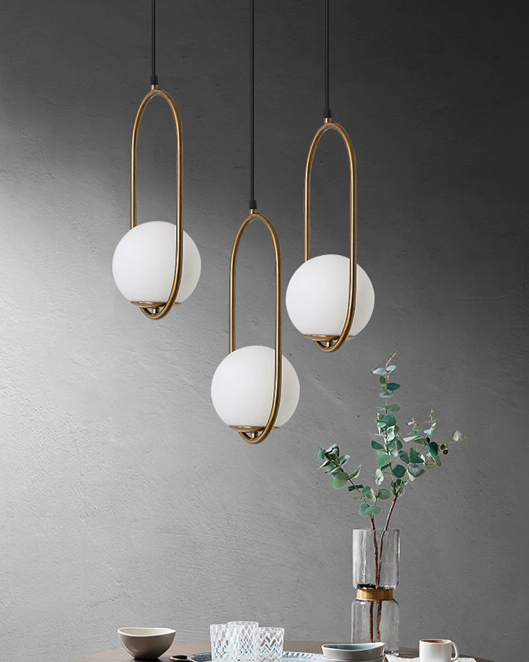 WOMO Glass Globe Pendant Light-WM2097 - Image 24