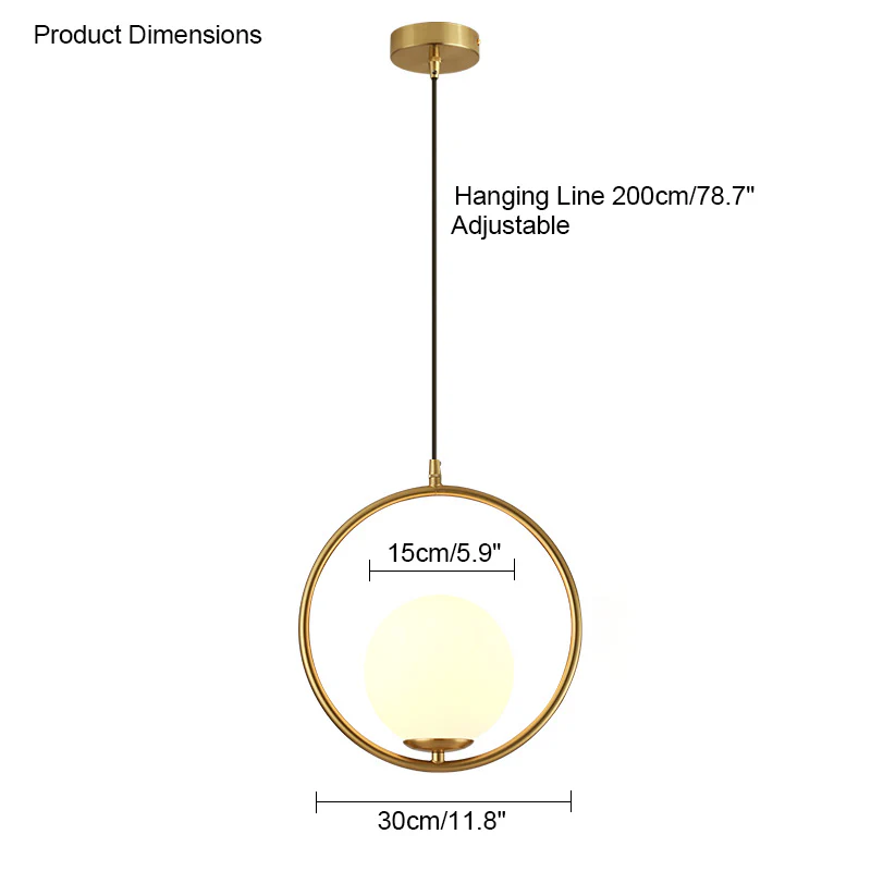 WOMO Glass Globe Pendant Light-WM2097 - Image 29