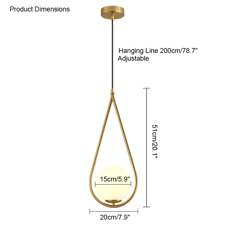 WOMO Glass Globe Pendant Light-WM2097 - Image 35