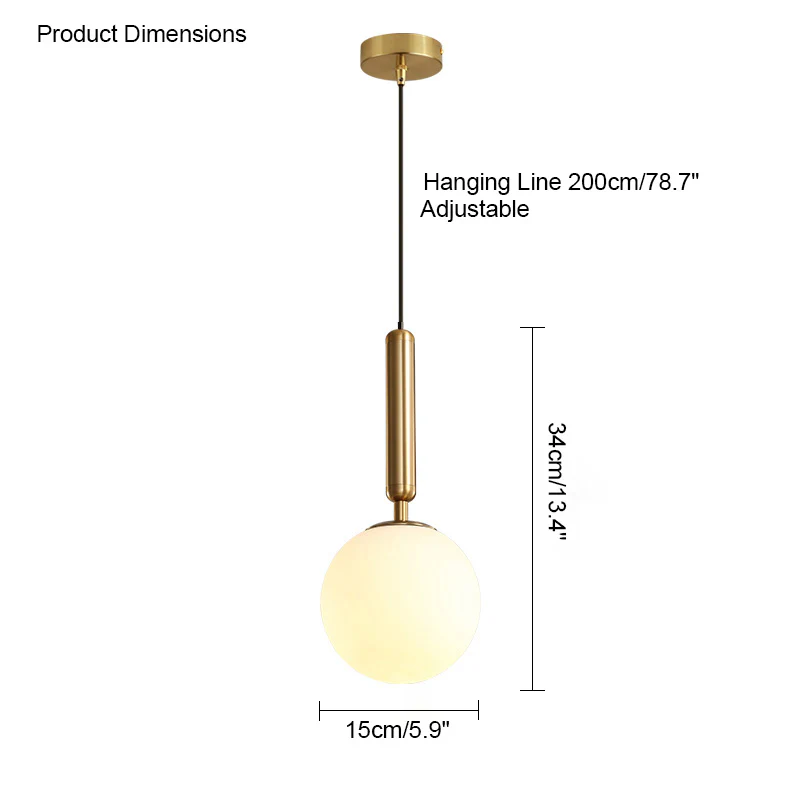 WOMO Glass Globe Pendant Light-WM2097 - Image 37