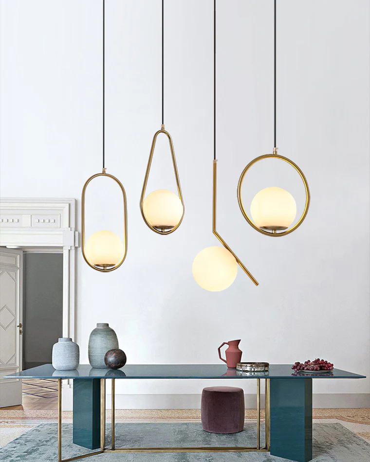 WOMO Glass Globe Pendant Light-WM2097 - Image 5