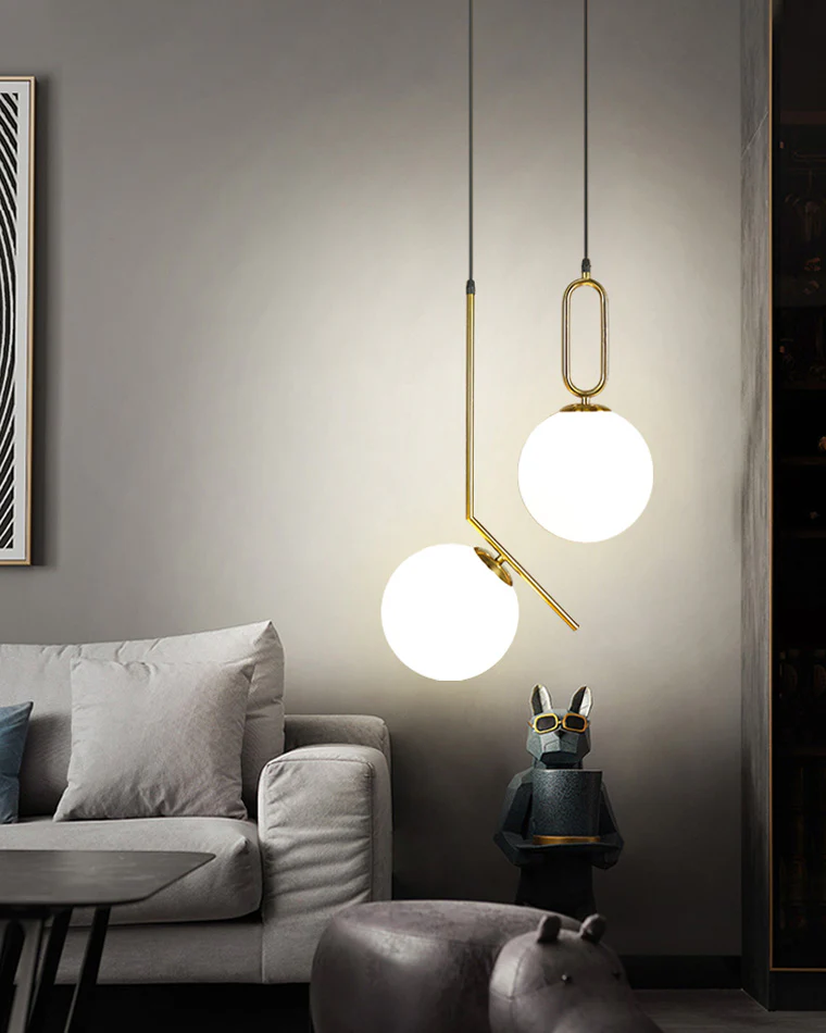 WOMO Glass Globe Pendant Light-WM2097 - Image 7