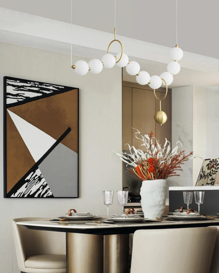WOMO String Pearl Chandelier-WM2102 - Image 16