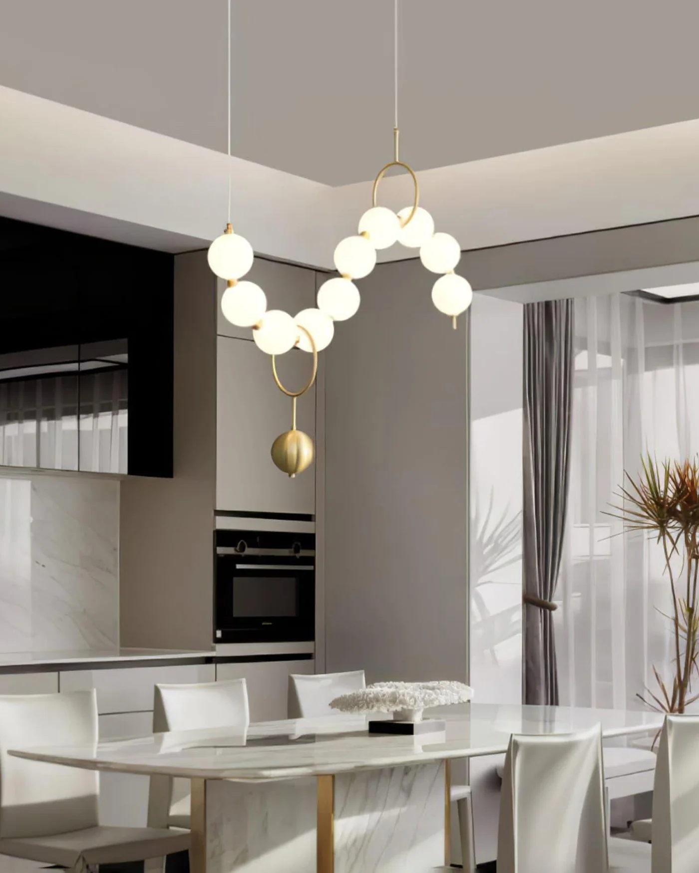 WOMO String Pearl Chandelier-WM2102 - Image 20