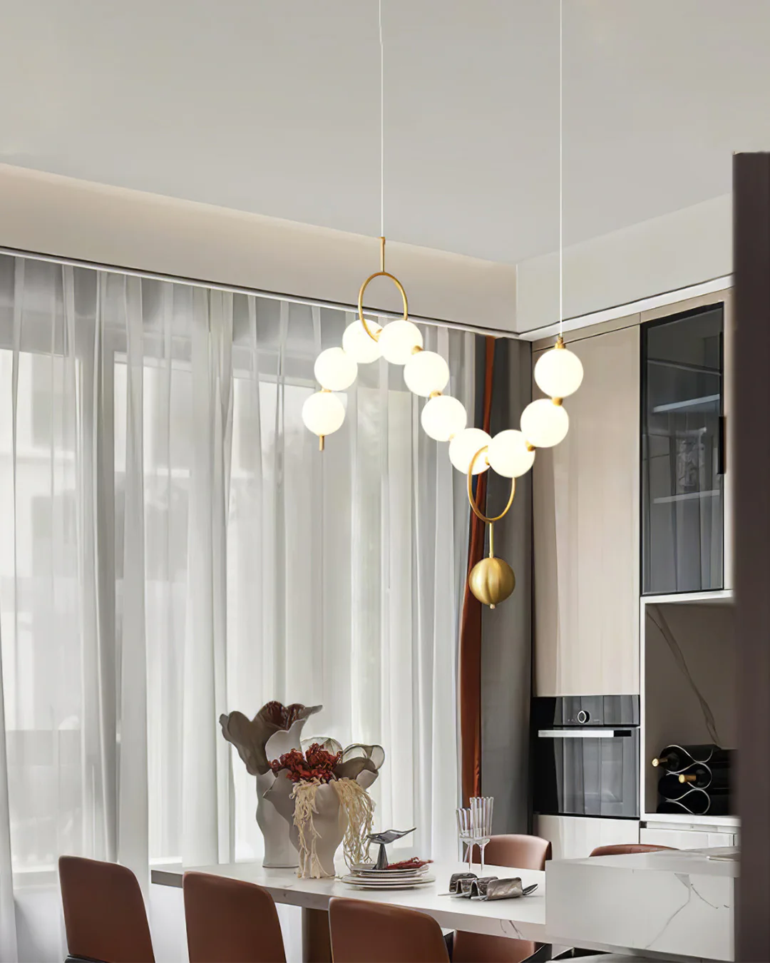 WOMO String Pearl Chandelier-WM2102 - Image 21