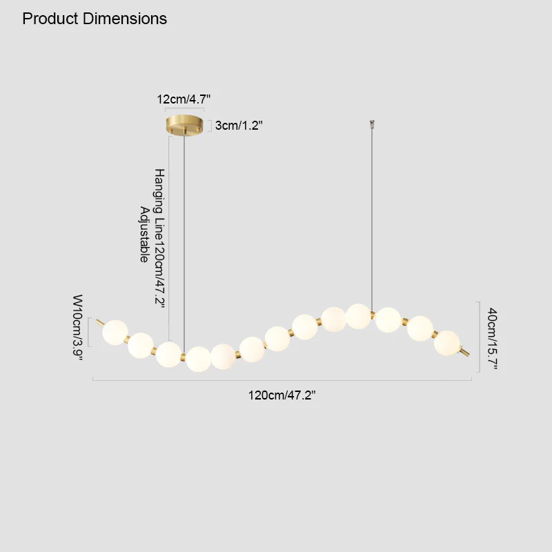 WOMO String Pearl Chandelier-WM2102 - Image 46