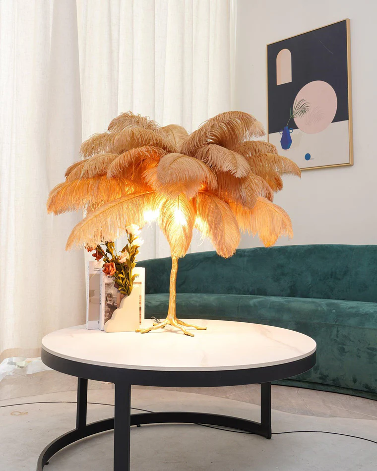 WOMO Feather Palm Tree Table Lamp-WM8016 - Image 12