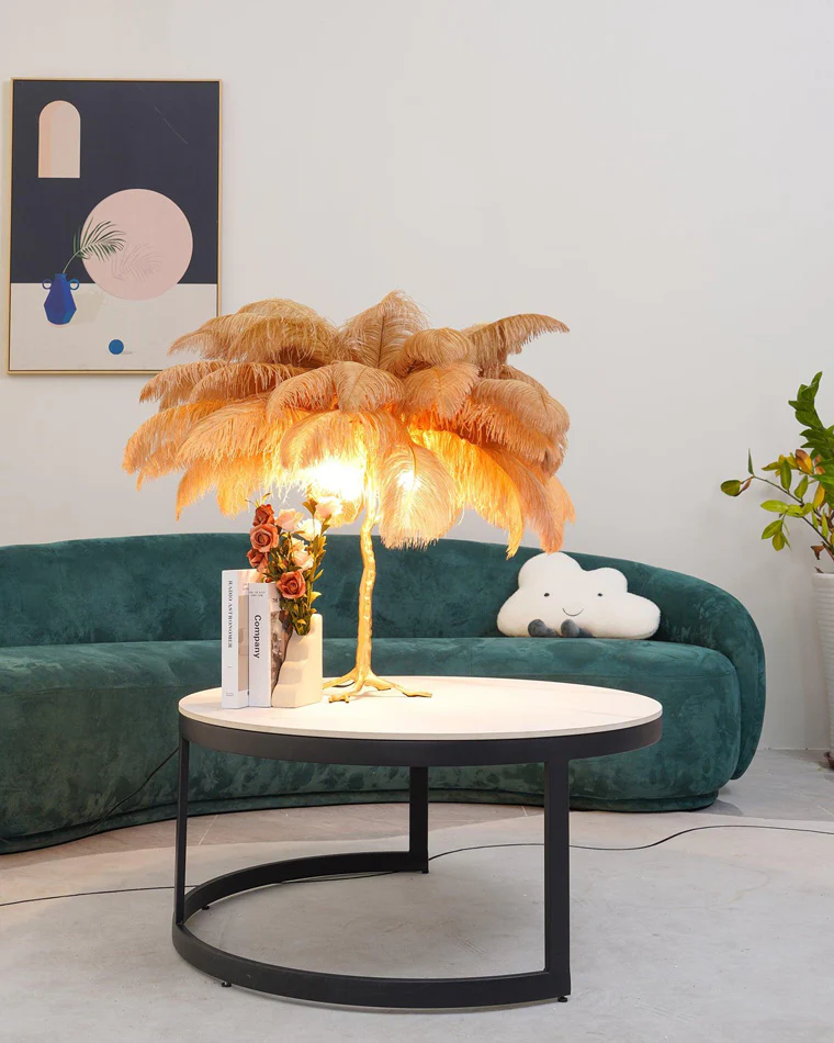 WOMO Feather Palm Tree Table Lamp-WM8016 - Image 14