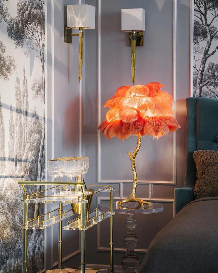 WOMO Feather Palm Tree Table Lamp-WM8016 - Image 25
