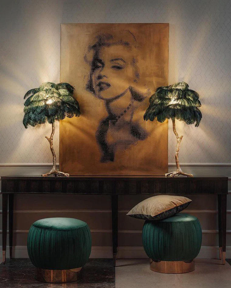 WOMO Feather Palm Tree Table Lamp-WM8016 - Image 27