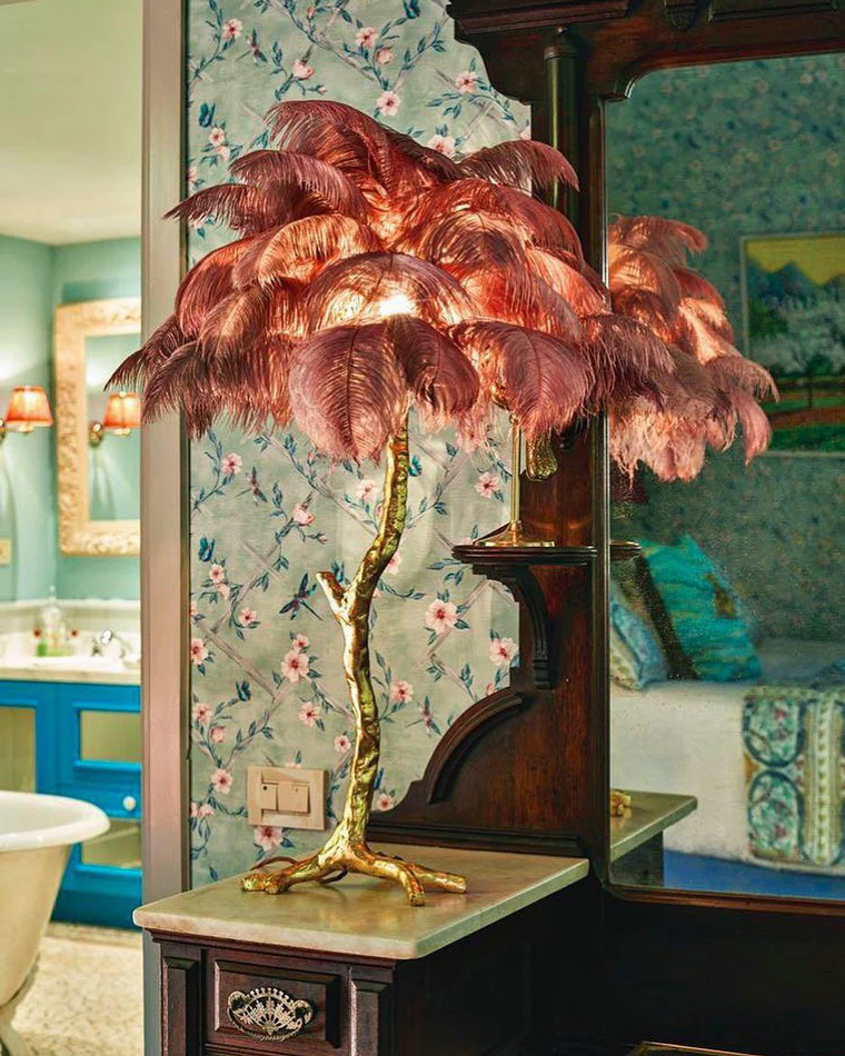 WOMO Feather Palm Tree Table Lamp-WM8016 - Image 29