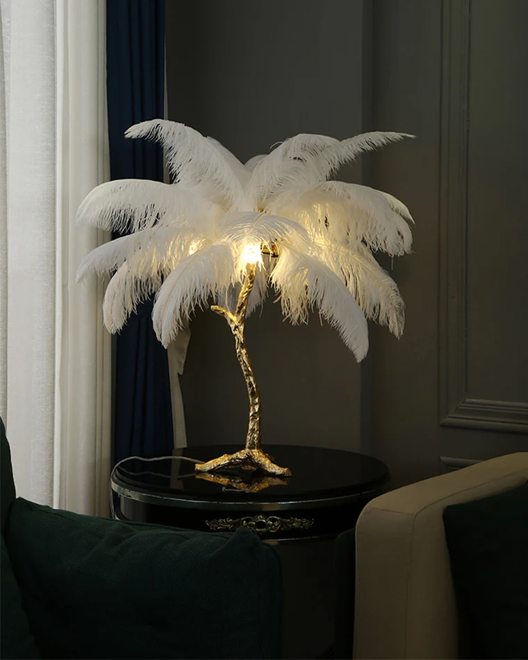 WOMO Feather Palm Tree Table Lamp-WM8016 - Image 3