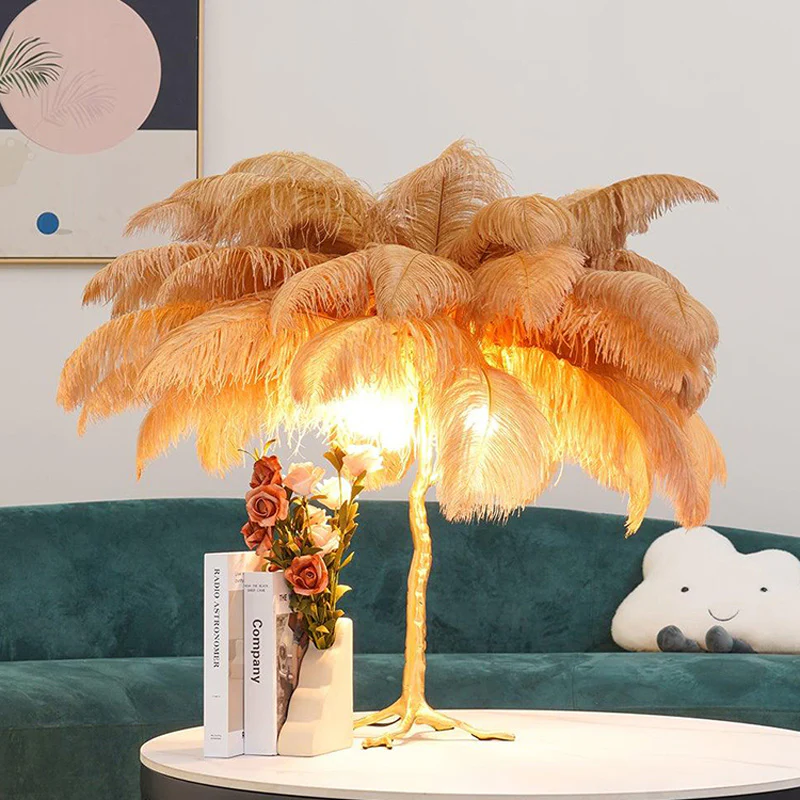 WOMO Feather Palm Tree Table Lamp-WM8016 - Image 50