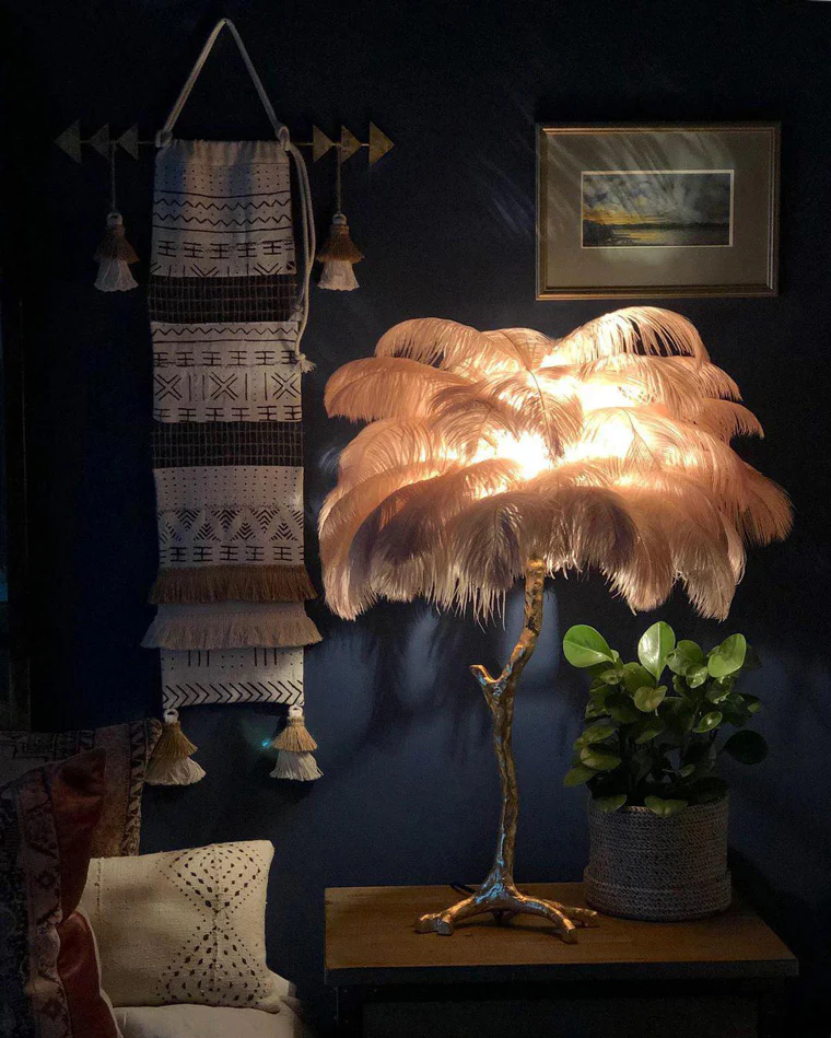 WOMO Feather Palm Tree Table Lamp-WM8016 - Image 7