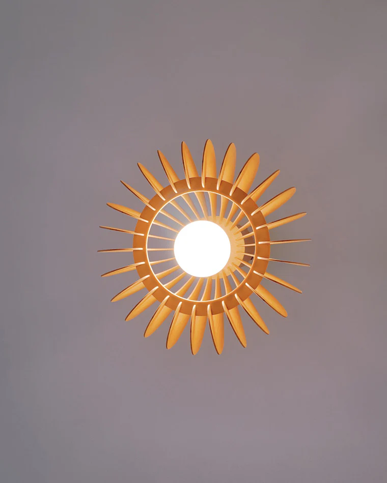WOMO Pumpkin Wood Pendant Light-WM2105 - Image 30