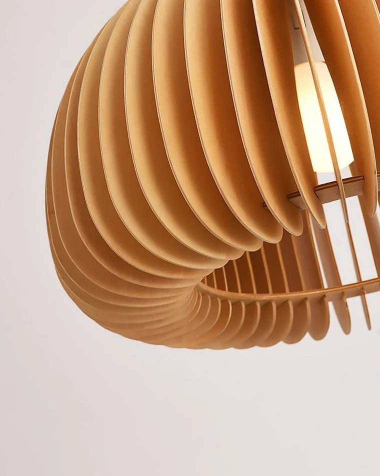 WOMO Pumpkin Wood Pendant Light-WM2105 - Image 33