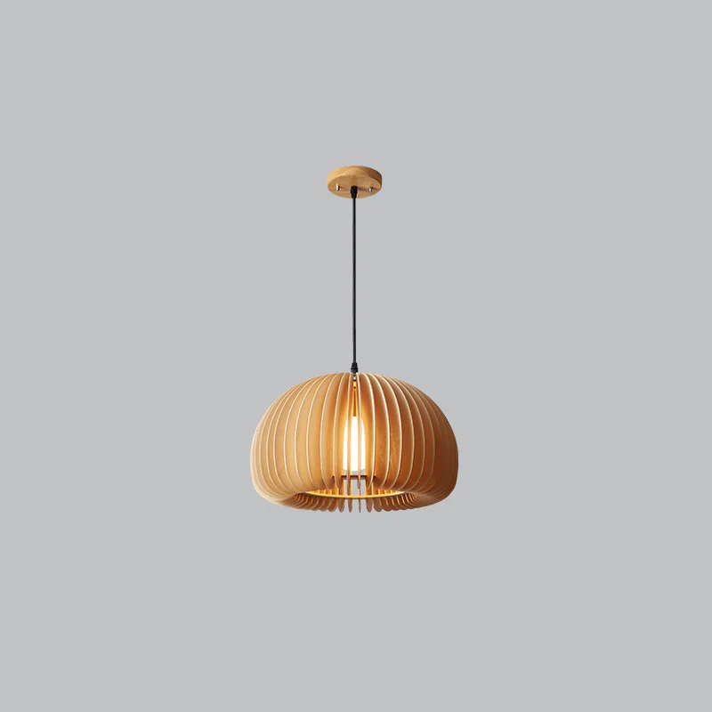 WOMO Pumpkin Wood Pendant Light-WM2105 - Image 36