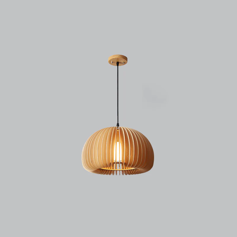 WOMO Pumpkin Wood Pendant Light-WM2105 - Image 38