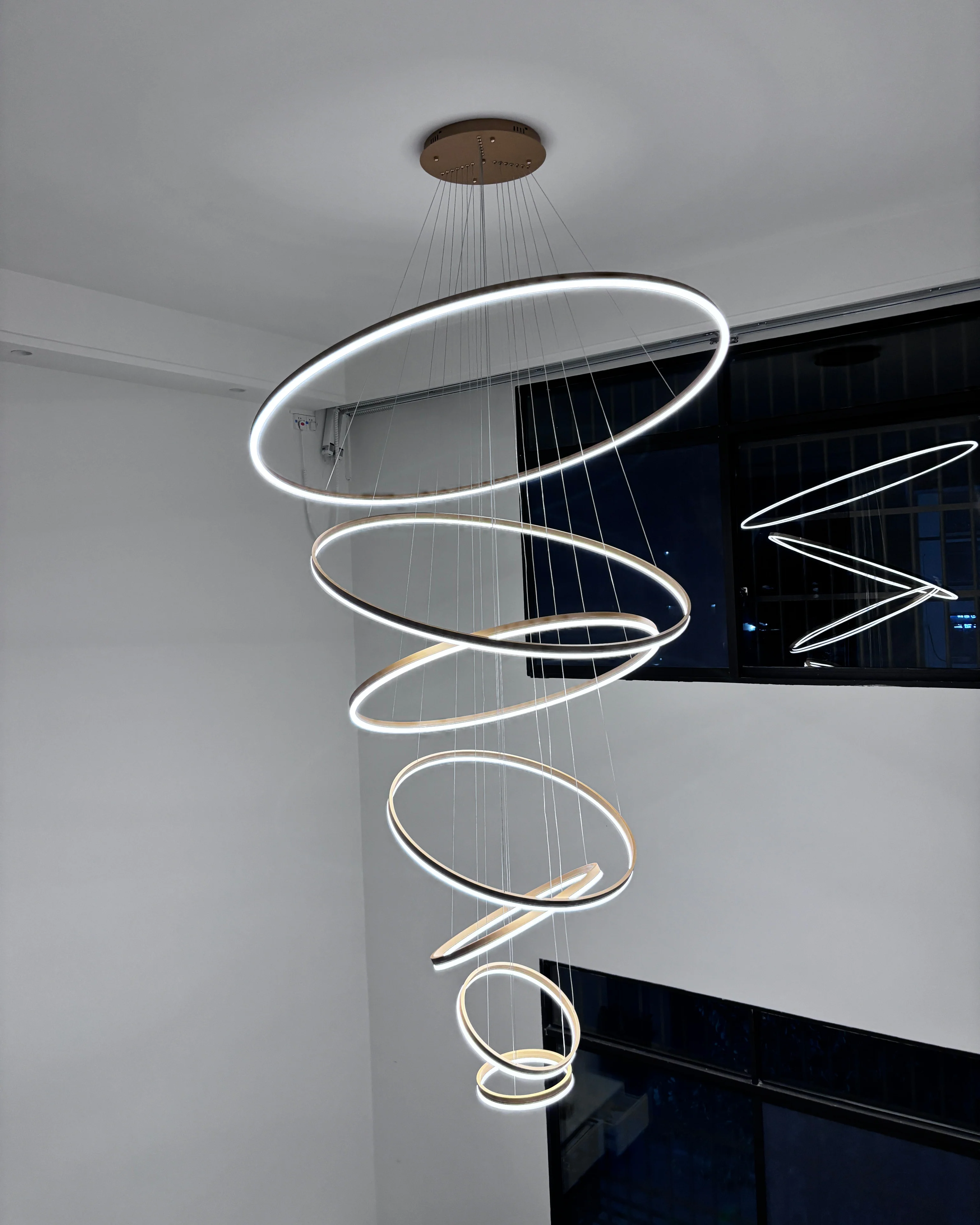 WOMO Tiered Ring LED Chandelier-WM2159 - Image 29