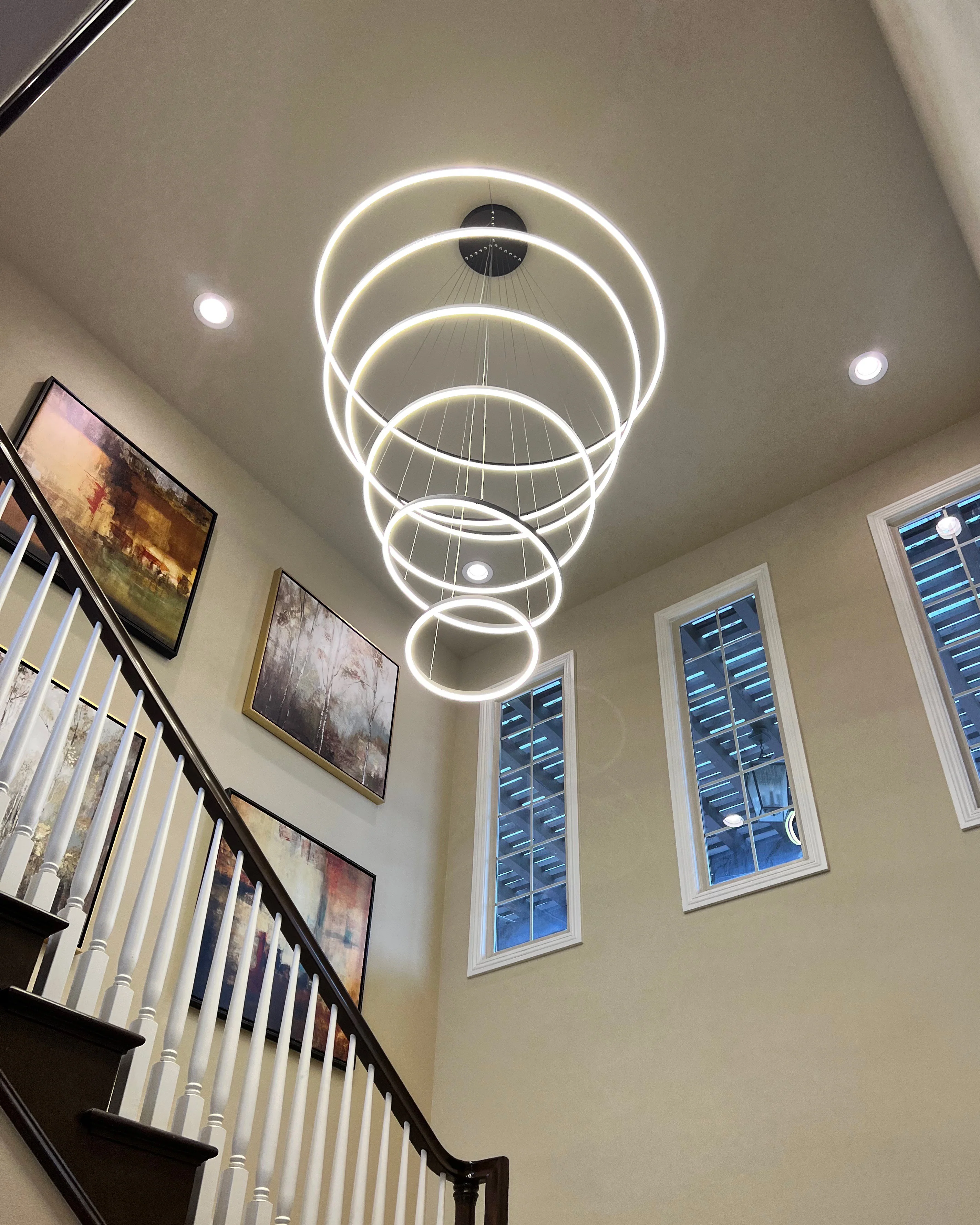 WOMO Tiered Ring LED Chandelier-WM2159 - Image 46