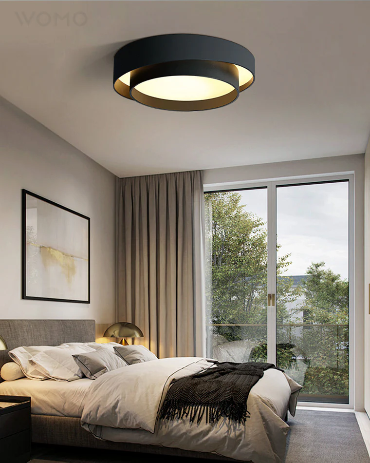 WOMO Round Drum Flush Mount Ceiling Light-WM1022 - Image 3