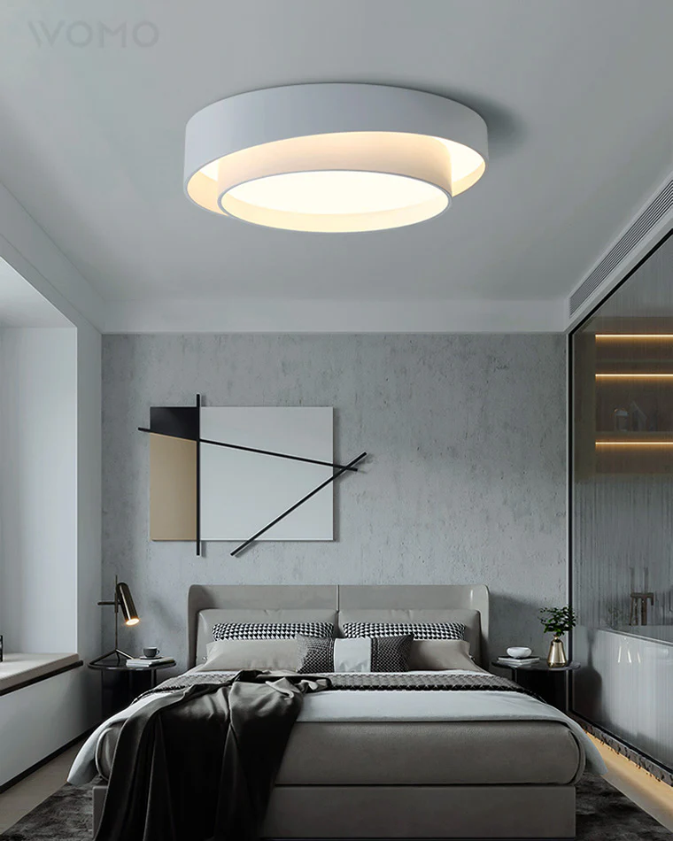WOMO Round Drum Flush Mount Ceiling Light-WM1022 - Image 4