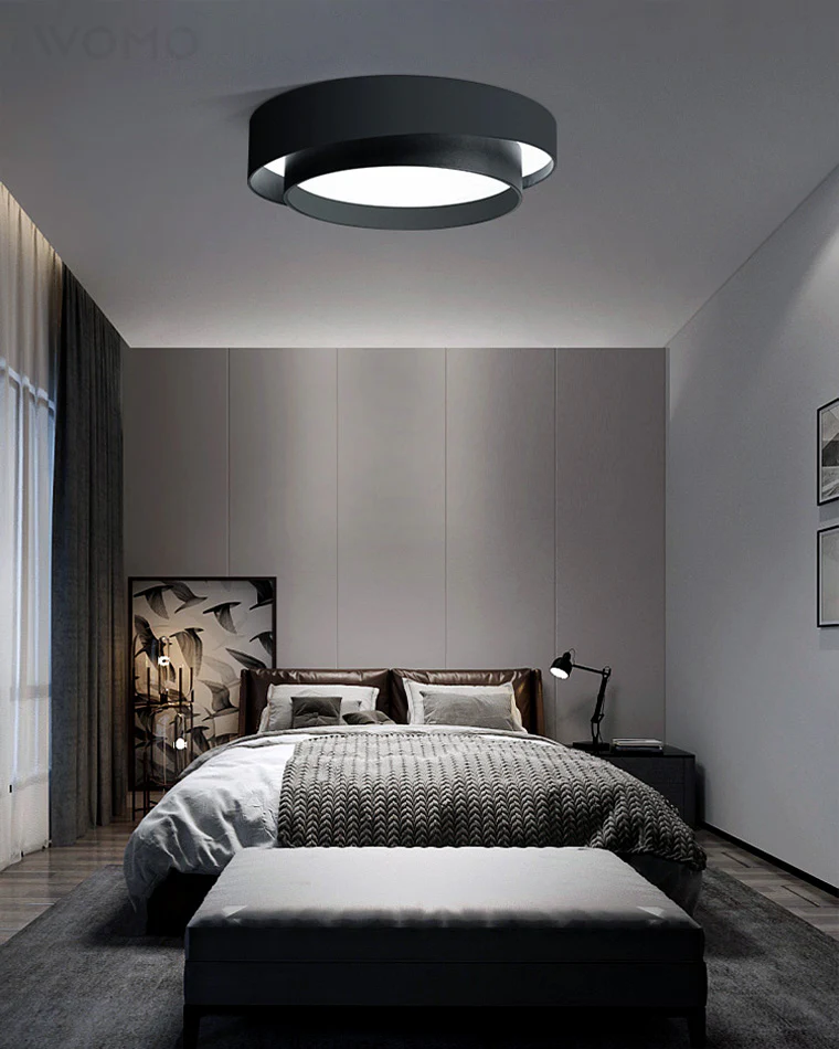 WOMO Round Drum Flush Mount Ceiling Light-WM1022 - Image 8