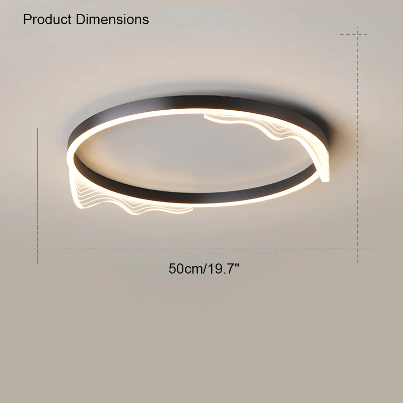 WOMO Wavy Round Integrated Led Ceiling Light-WM1035 - Image 14