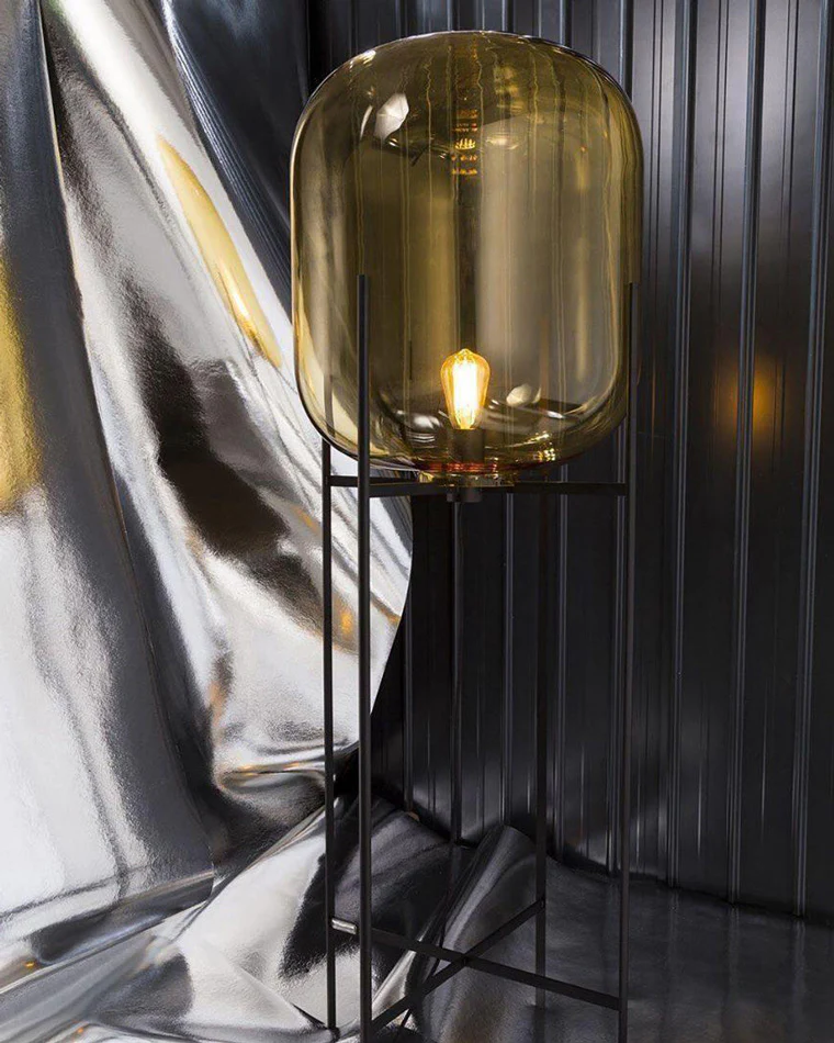 WOMO Smoked Glass Lantern Floor Lamp-WM7015 - Image 15
