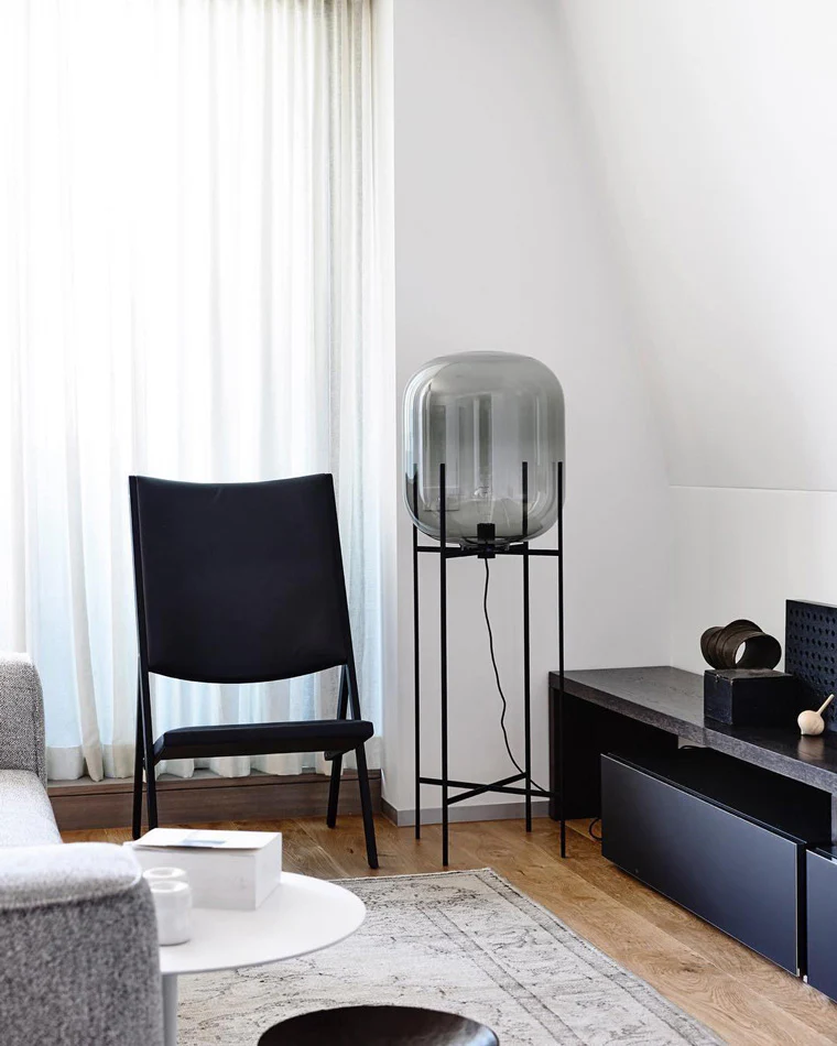 WOMO Smoked Glass Lantern Floor Lamp-WM7015 - Image 29