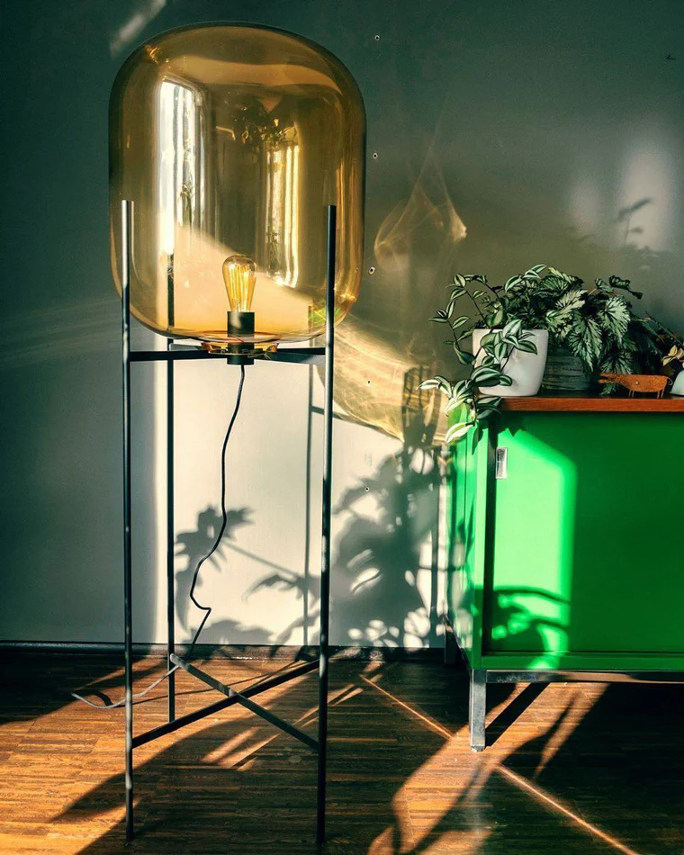 WOMO Smoked Glass Lantern Floor Lamp-WM7015 - Image 38