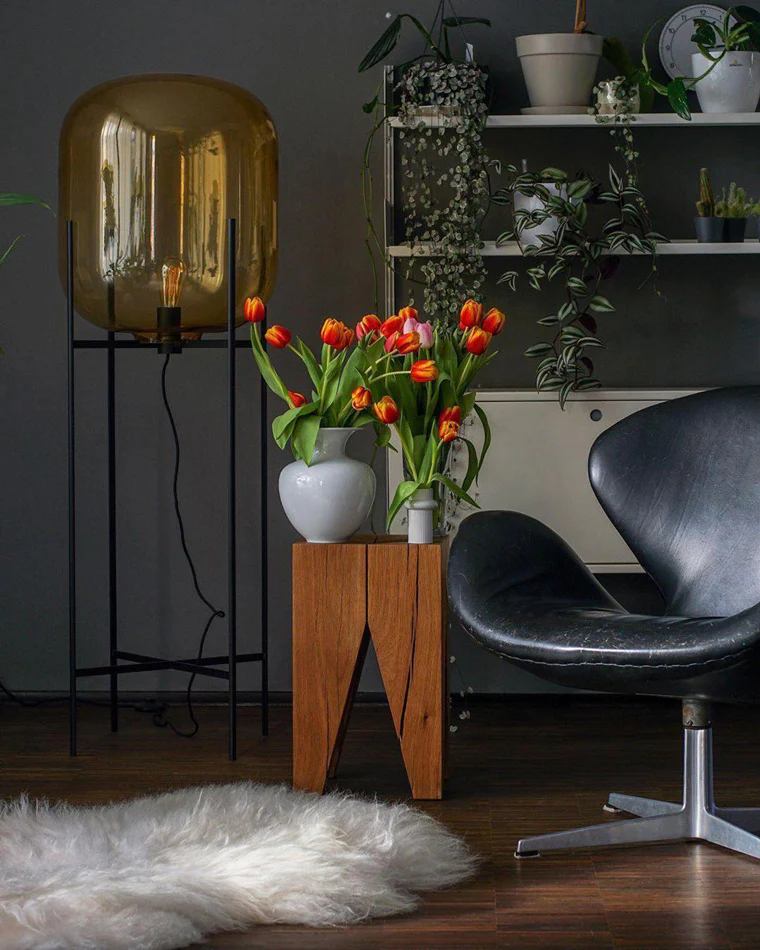 WOMO Smoked Glass Lantern Floor Lamp-WM7015 - Image 42
