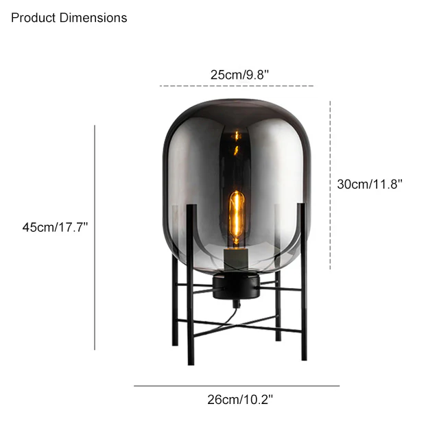 WOMO Smoked Glass Lantern Floor Lamp-WM7015 - Image 46
