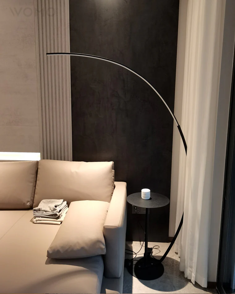 WOMO Crescent Arc LED Floor Lamp-WM7001 - Image 9